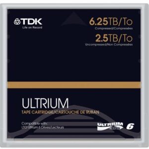 TDK LTO-6 Tape Media - Ultrium-6 LTO Data Cartridge 2.5TB Native/6.25TB Compressed Part# 62032 (Replaced by FUJI Part# 16310732)