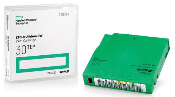 HP LTO-8 Ultrium Data Cartridge 12TB Native/ 30TB Compressed HPE LTO-8 Part# Q2078A